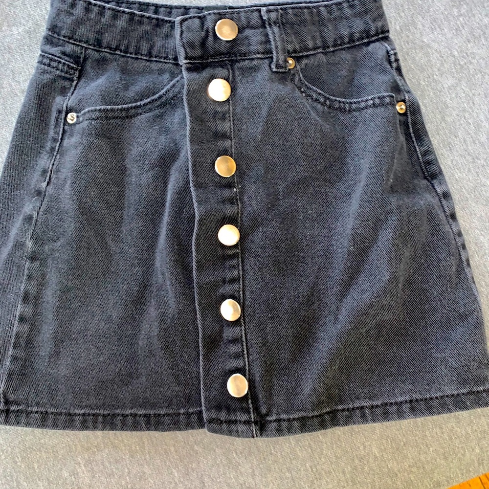 Black jean skirt